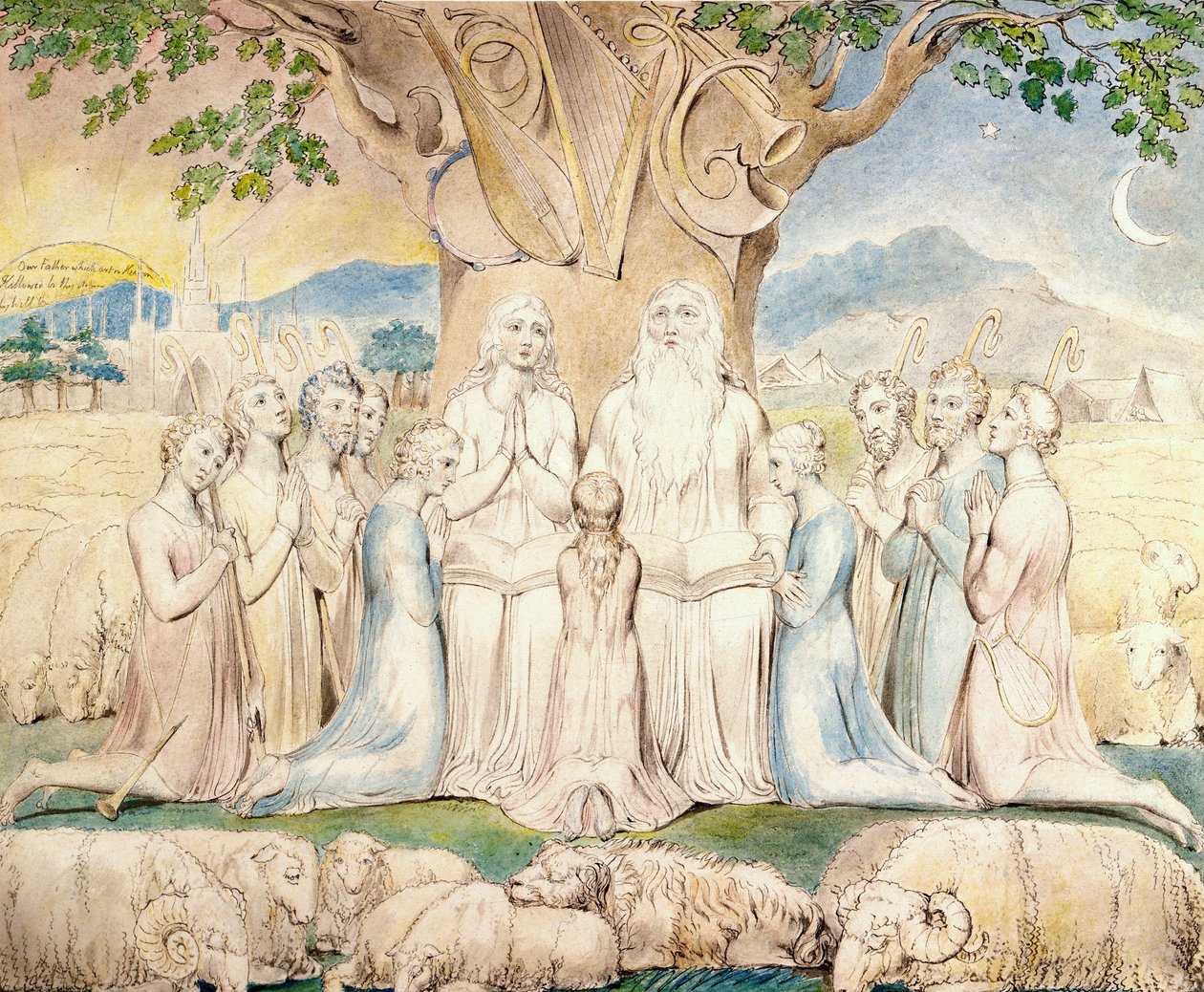 Job a jeho rodina od William Blake