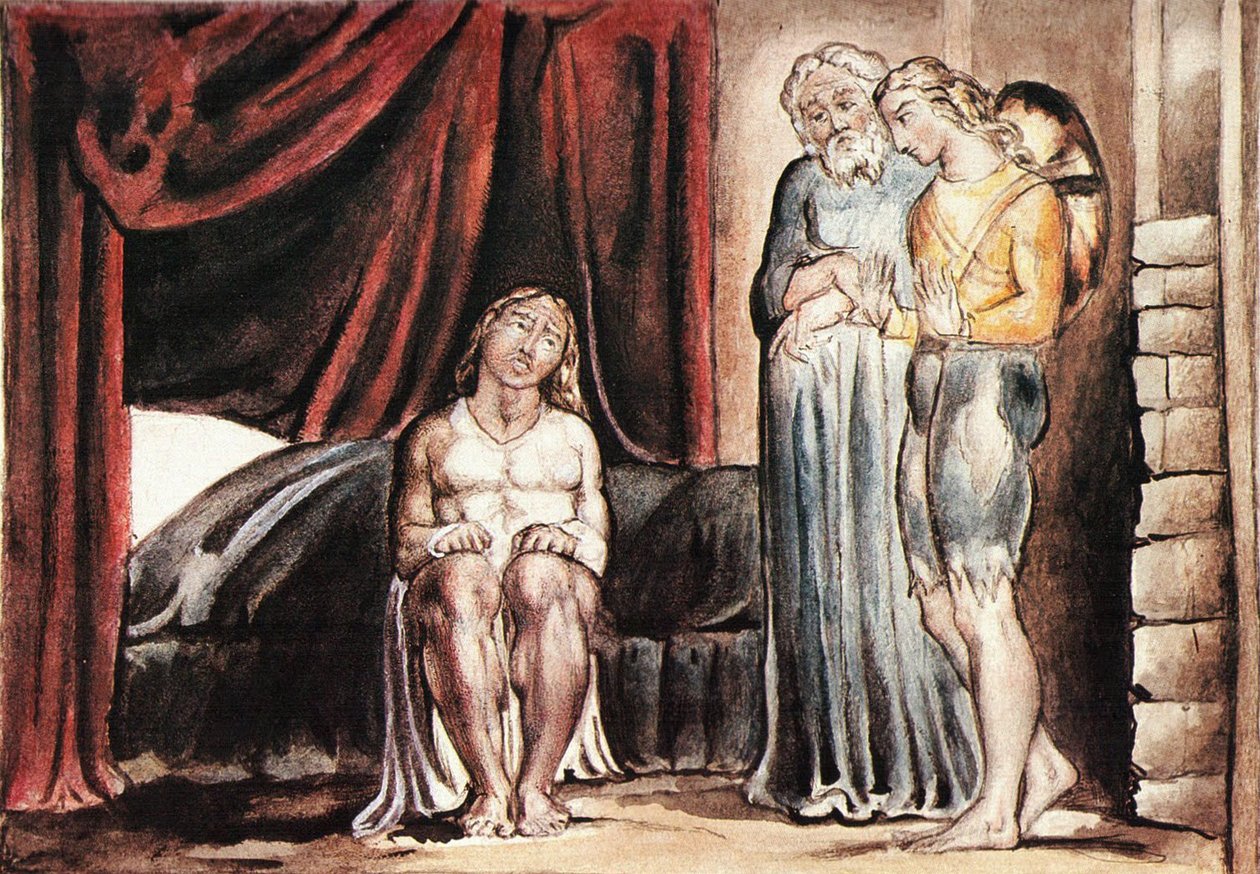 Deska Johna Bunyana 13 Muž, který snil o dni soudu od William Blake
