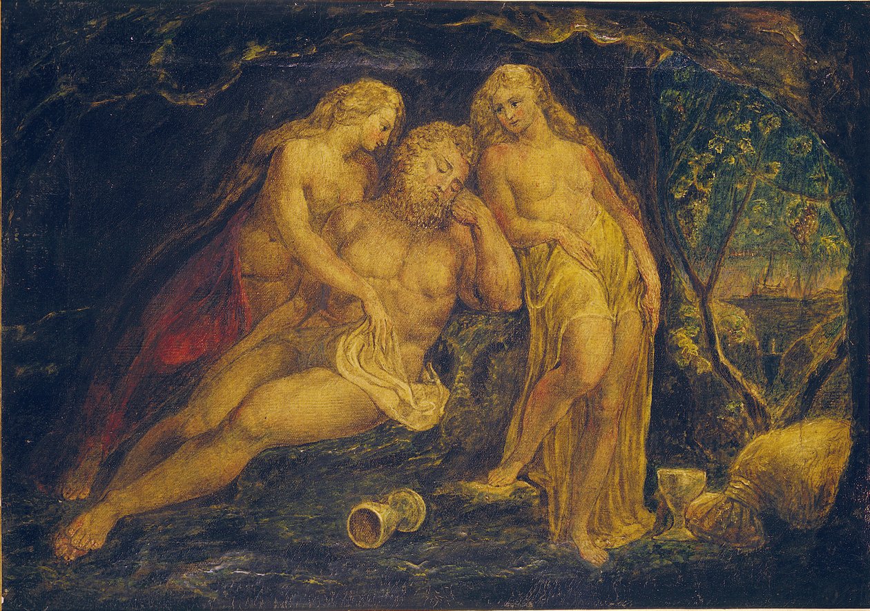 Lot a jeho dcery od William Blake