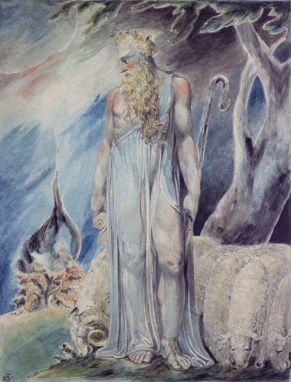 Mojžíš a hořící keř od William Blake