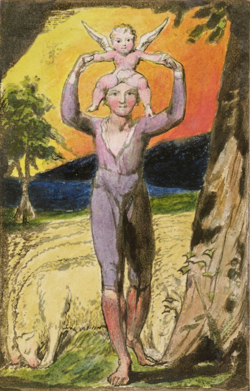 S.124-1950.pt29 Frontispis k Songs of Experience: deska 29 z Songs of Innocence and of Experience (kopie R), c.1802-08 (lept, inkoust a wc) od William Blake
