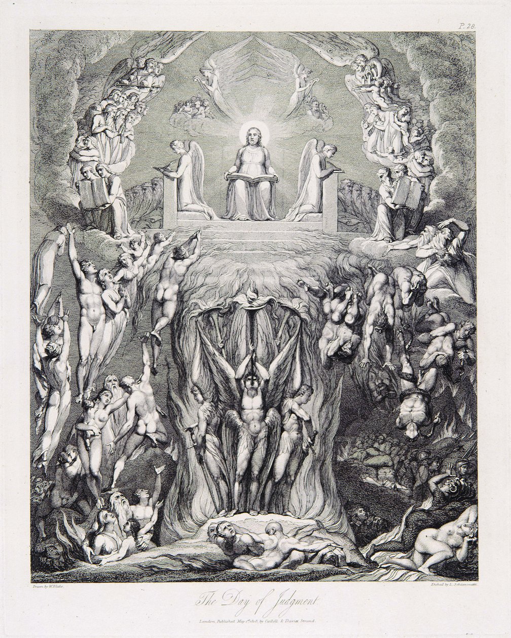 Robert Blair, Hrob, objekt 9 (Bentley 435-8) Den soudu od William Blake