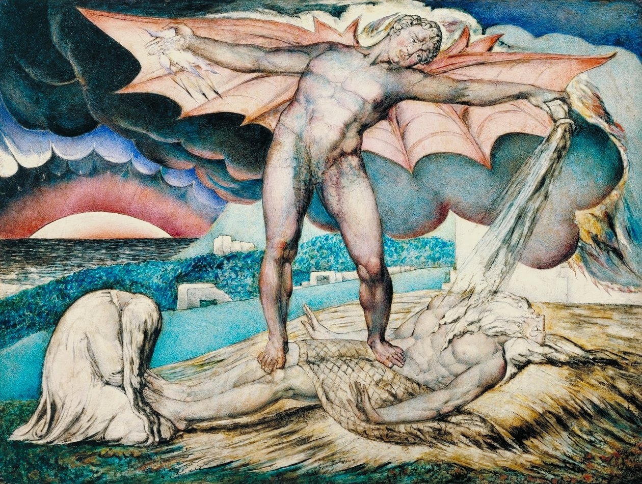 Satan opouští Job s bolavými vary od William Blake