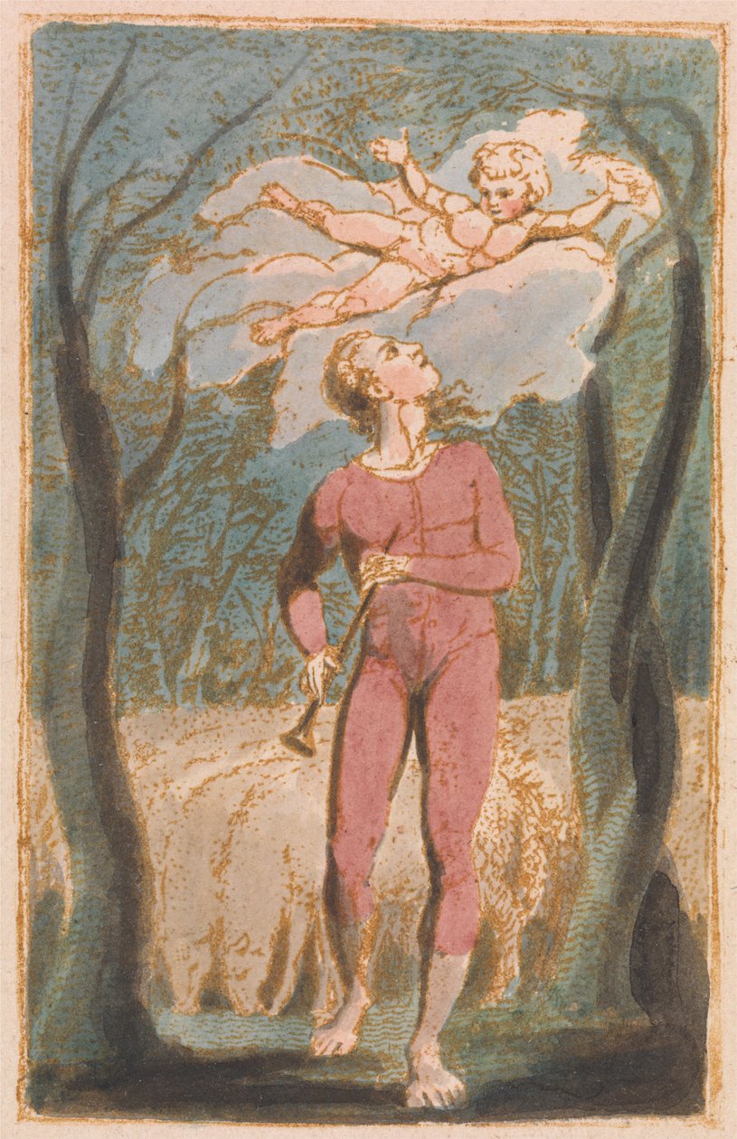 Songs of Innocence, Plate 1, Frontispiece (Bentley 2) od William Blake