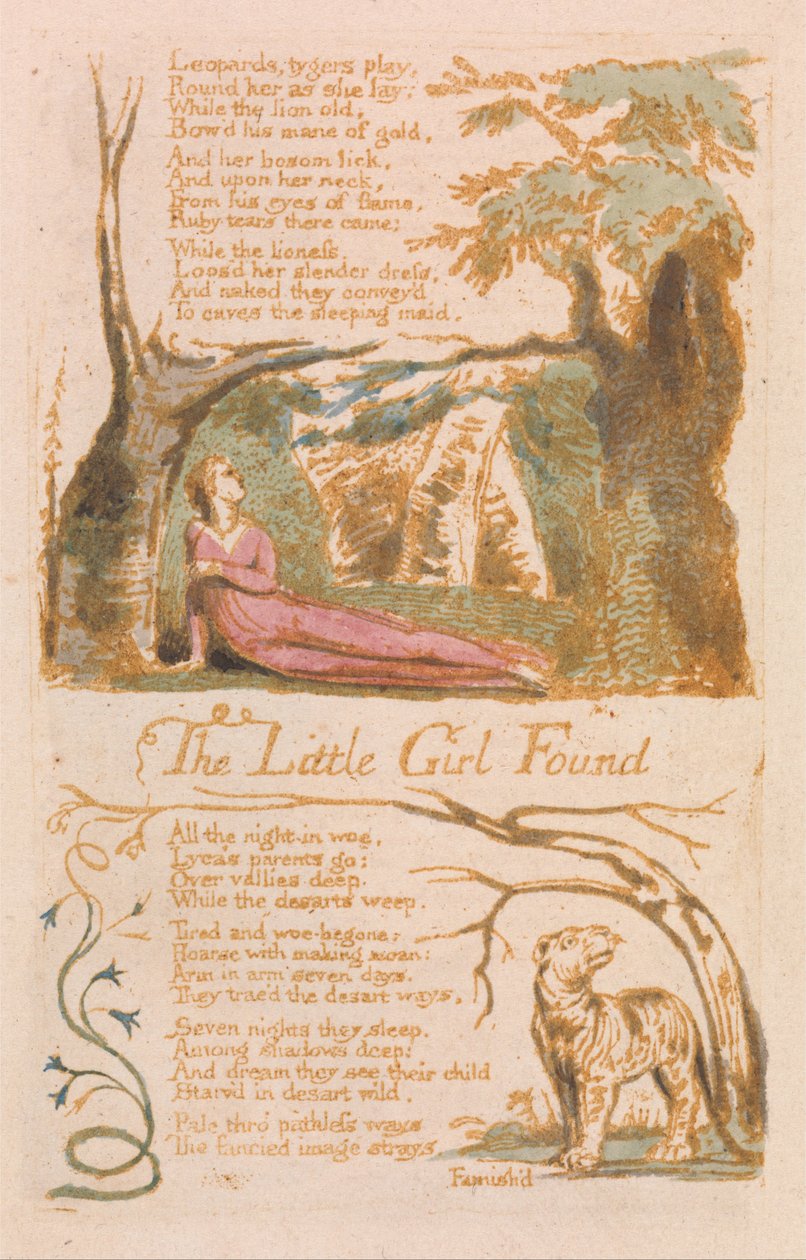 Songs of Innocence, Plate 6, The Little Girl Found (Bentley 35) od William Blake