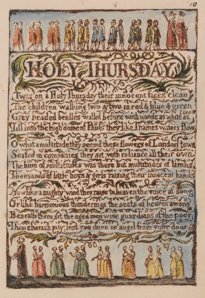 Písně nevinnosti a zkušeností, talíř 10, od William Blake