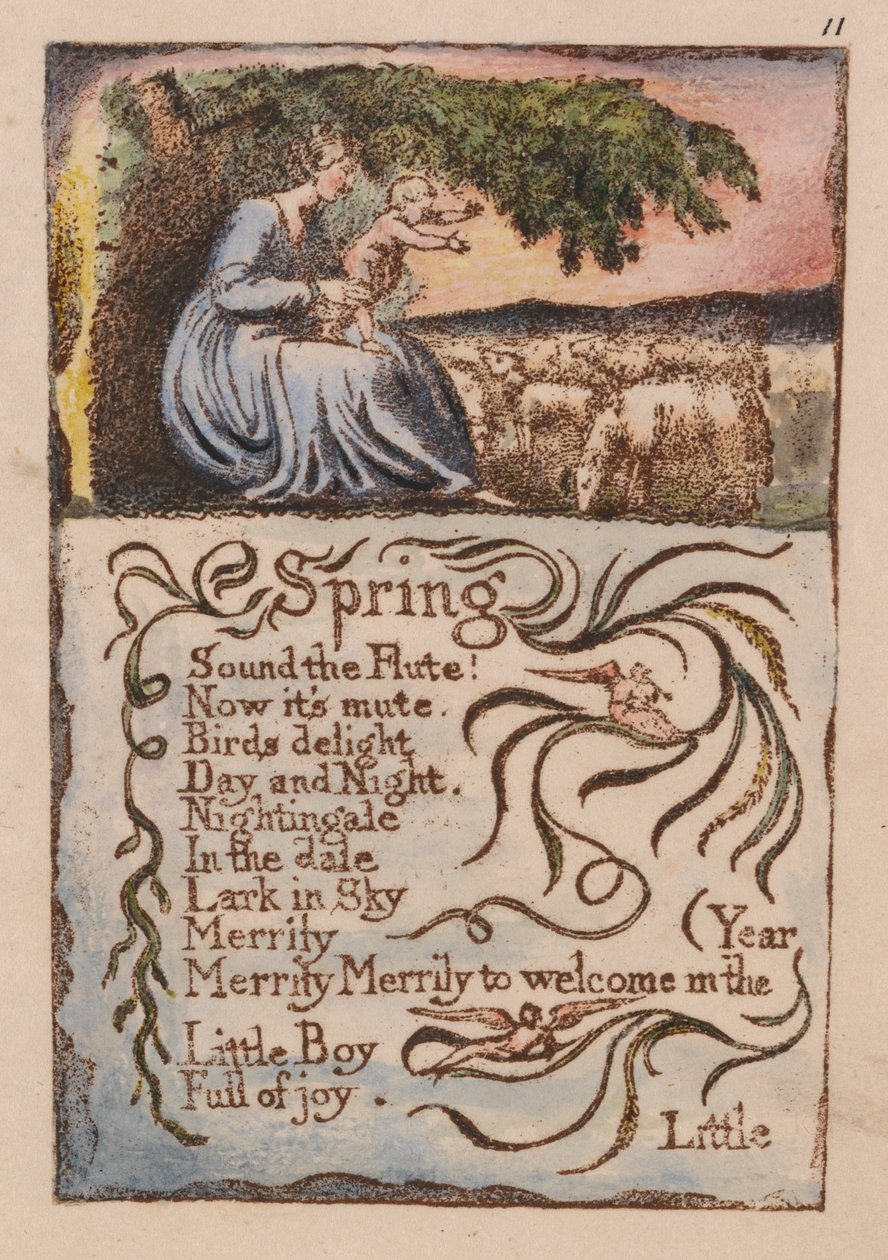 Písně nevinnosti a zkušeností, talíř 11, od William Blake