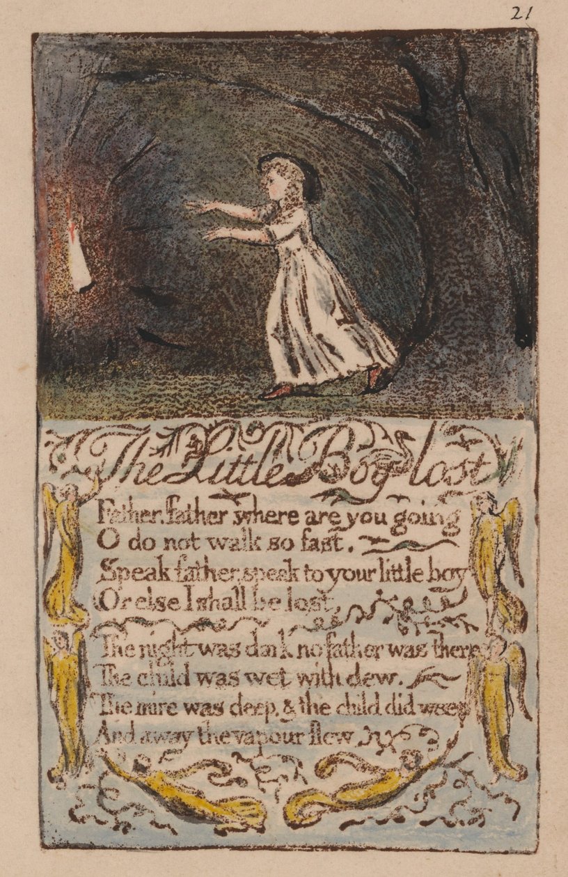 Písně nevinnosti a zkušeností, talíř 21, od William Blake