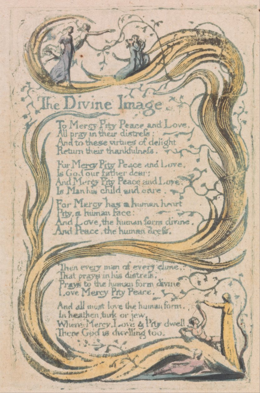 Písně nevinnosti a zkušeností, deska 24, Božský obraz (Bentley 18) od William Blake