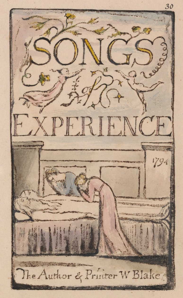 Songs of Innocence and of Experience, Plate 30, Experience Title Page (Bentley 29) od William Blake