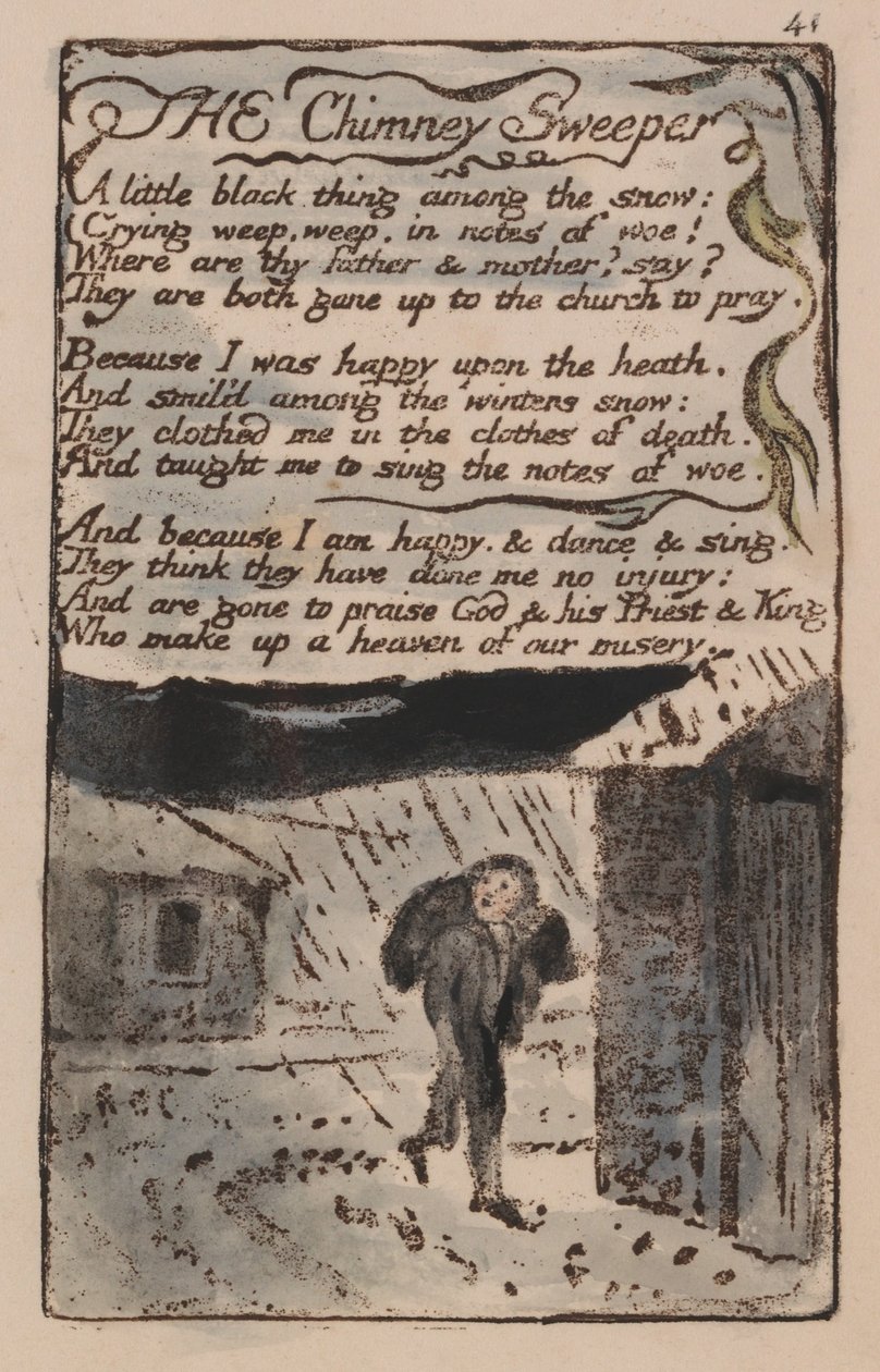 Písně nevinnosti a zkušeností, talíř 41, od William Blake