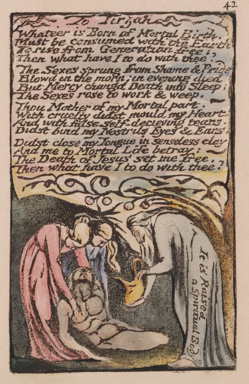 Písně nevinnosti a zkušeností, talíř 42, od William Blake