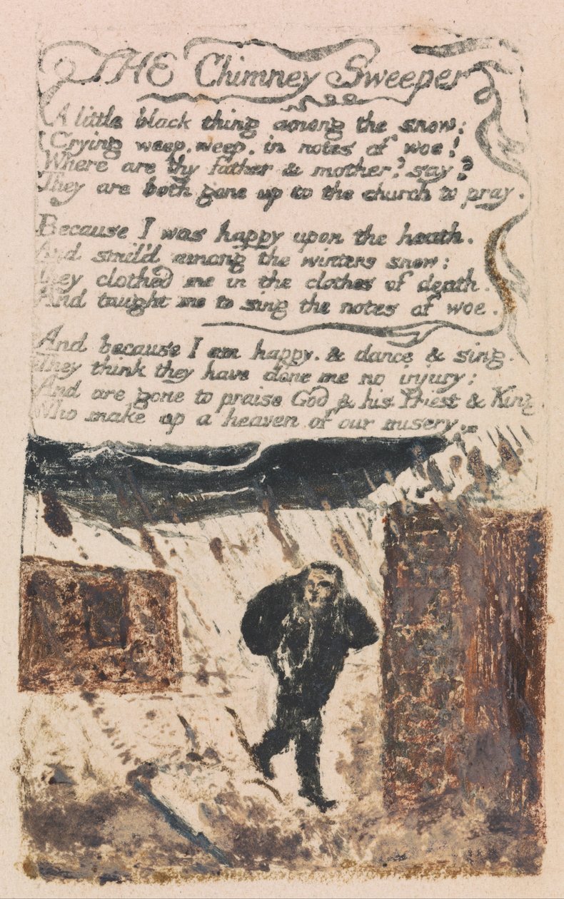 Songs of Innocence and of Experience, Plate 45, The Chimney Sweeper (Bentley 37) od William Blake