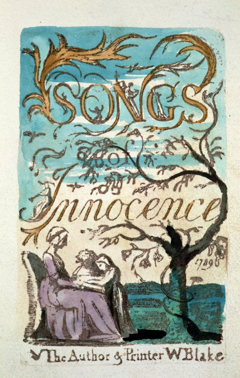 Songs of Innocence, titulní strana od William Blake