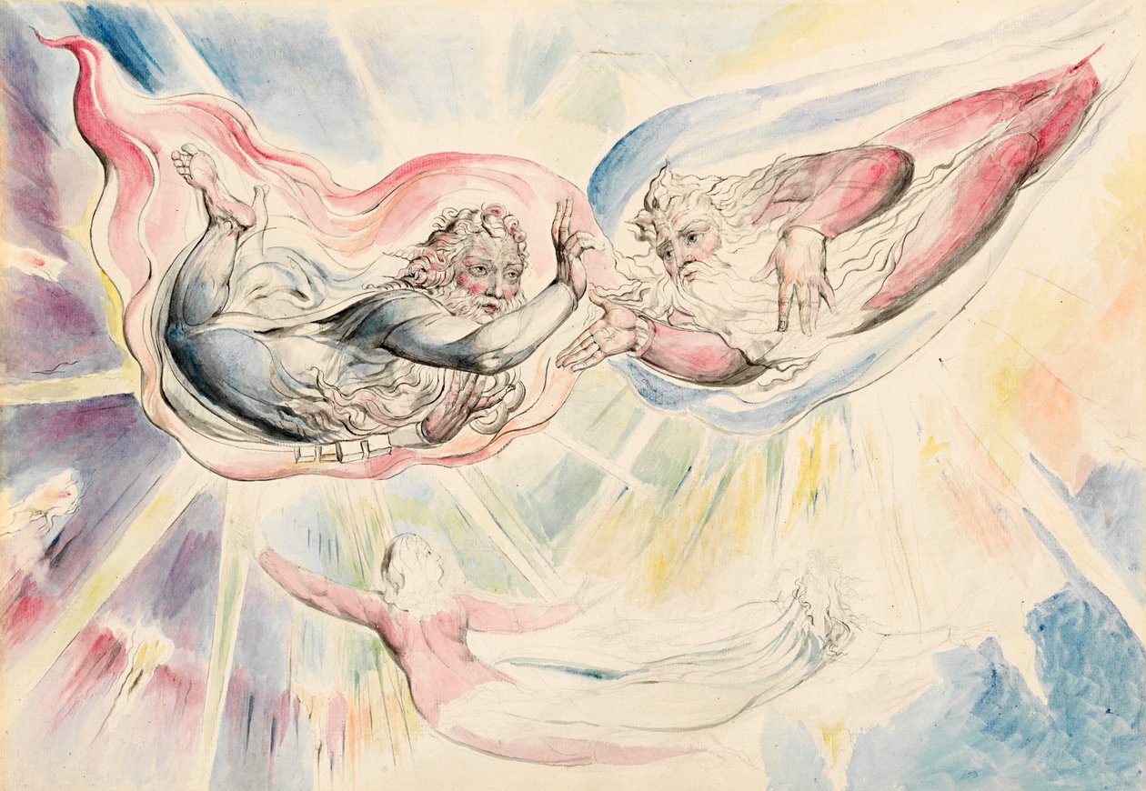 St Peter a St James s Dante a Beatrice od William Blake