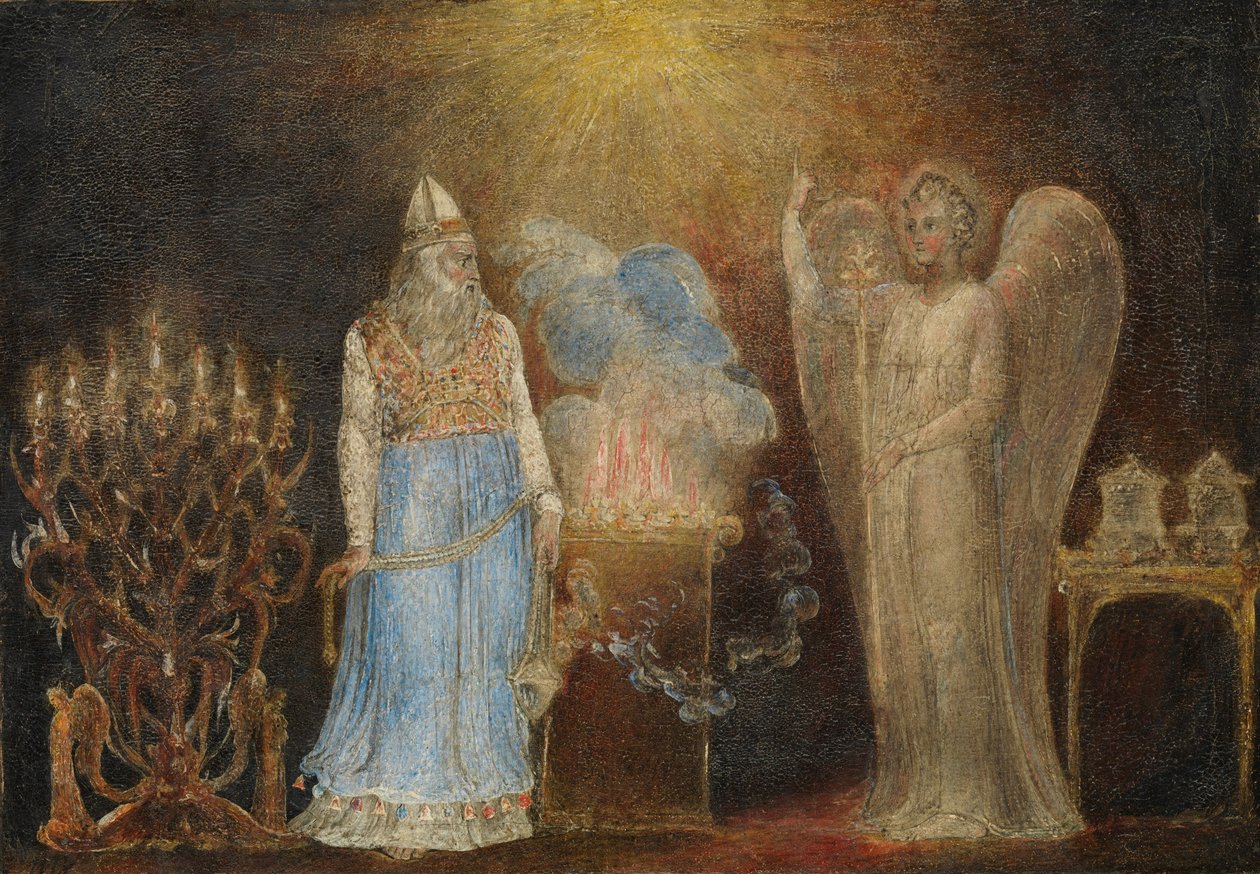 Anděl zjevující se Zachariášovi, 1799-1800 od William Blake