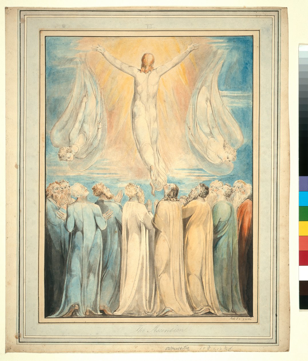 The Ascension, c.1805-6 (pero, tužka, inkoust a wc) od William Blake