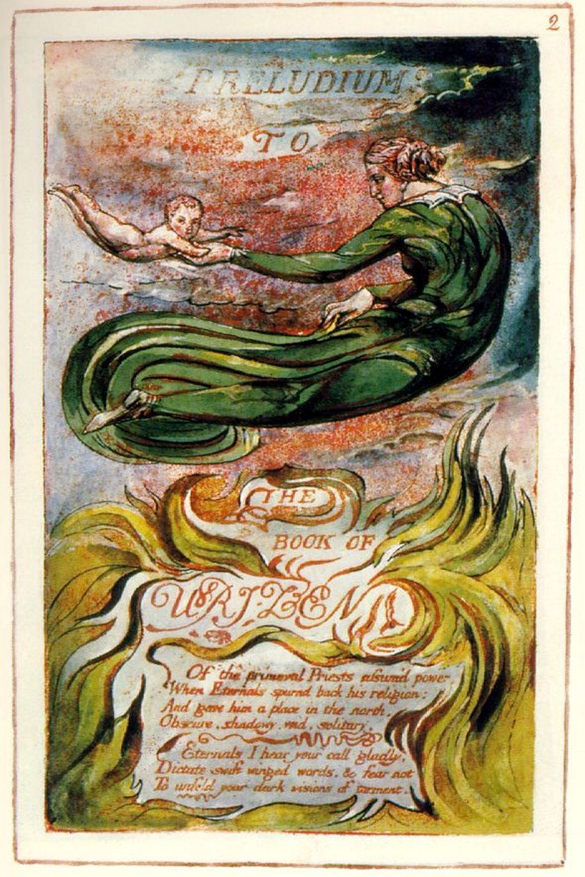 Kniha Urizenova, deska 2, 1794 od William Blake