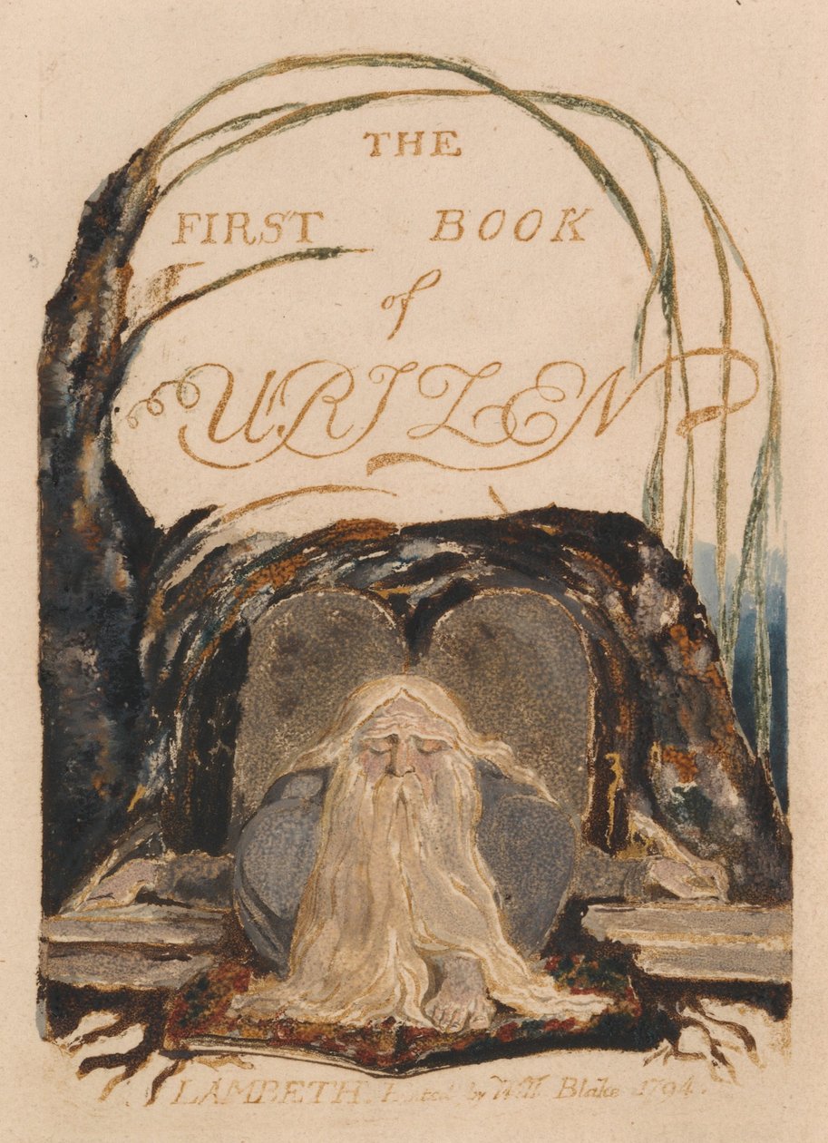 The First Book of Urizen, Plate 1, The First Book of Urizen. (Bentley 1) od William Blake