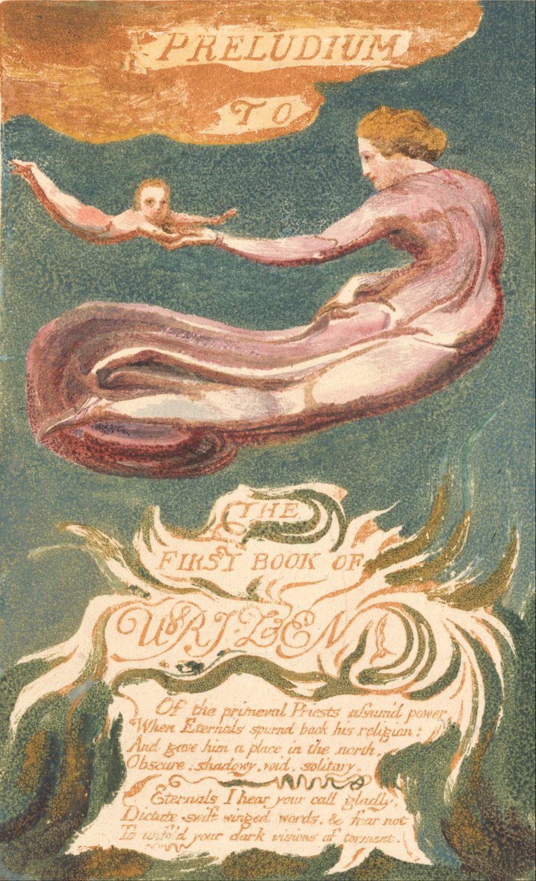 První kniha Urizen, deska 2, Preludium ke knize Urizen (Bentley 2a) od William Blake