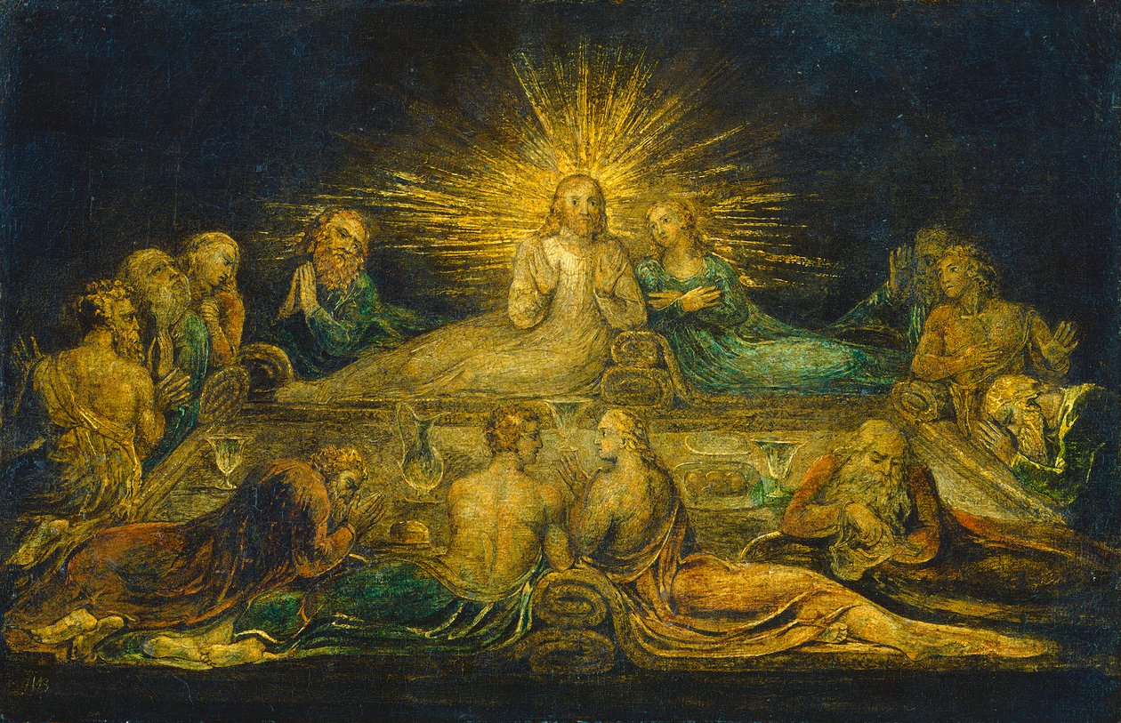 Poslední večeře, 1799 (tempera na plátně) od William Blake