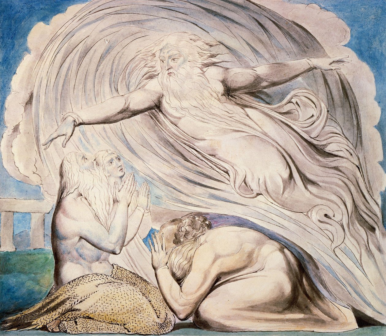 Pán, který odpovídá Jobovi z vichřice od William Blake