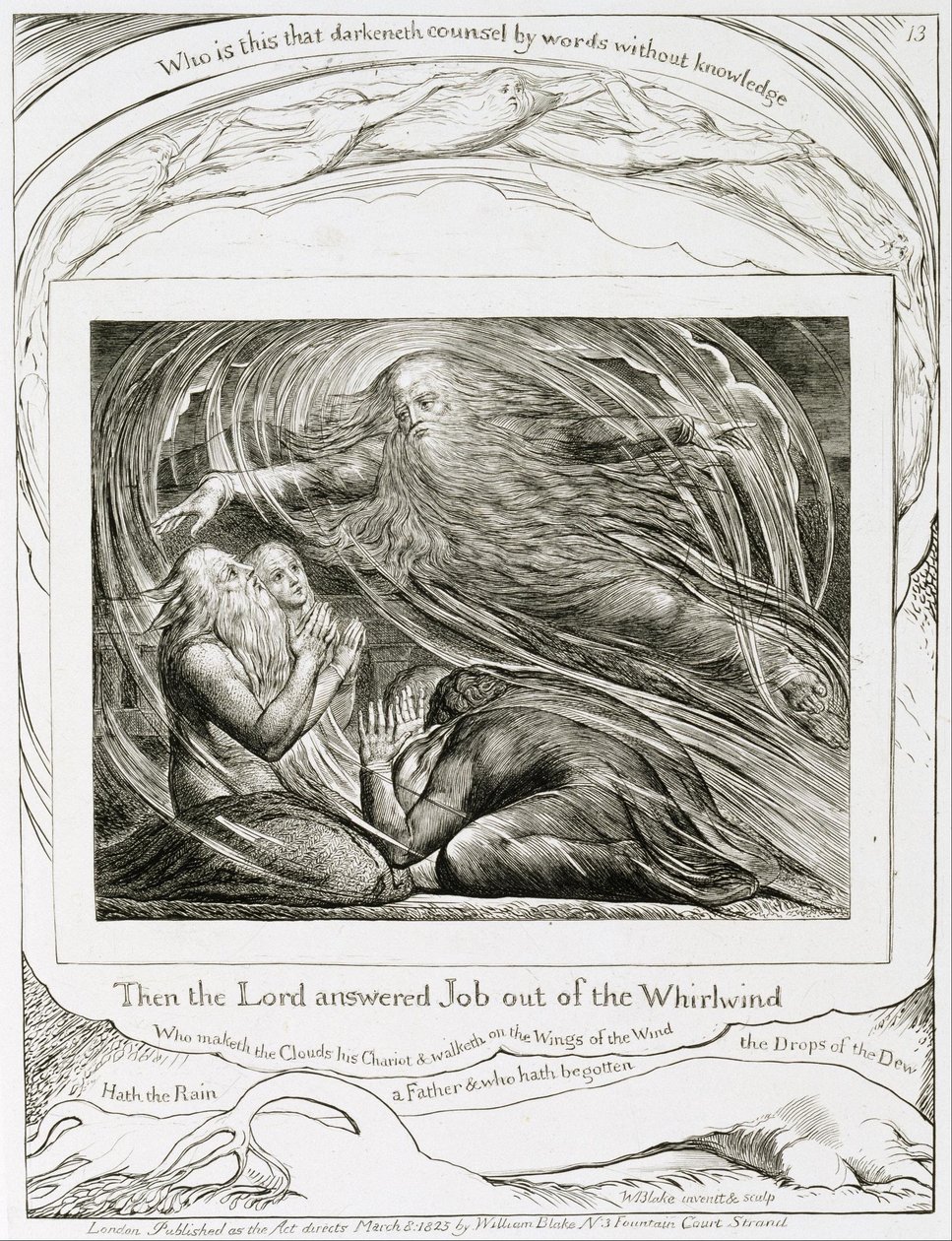 Pán odpovědný Jobovi z Vichřice od William Blake