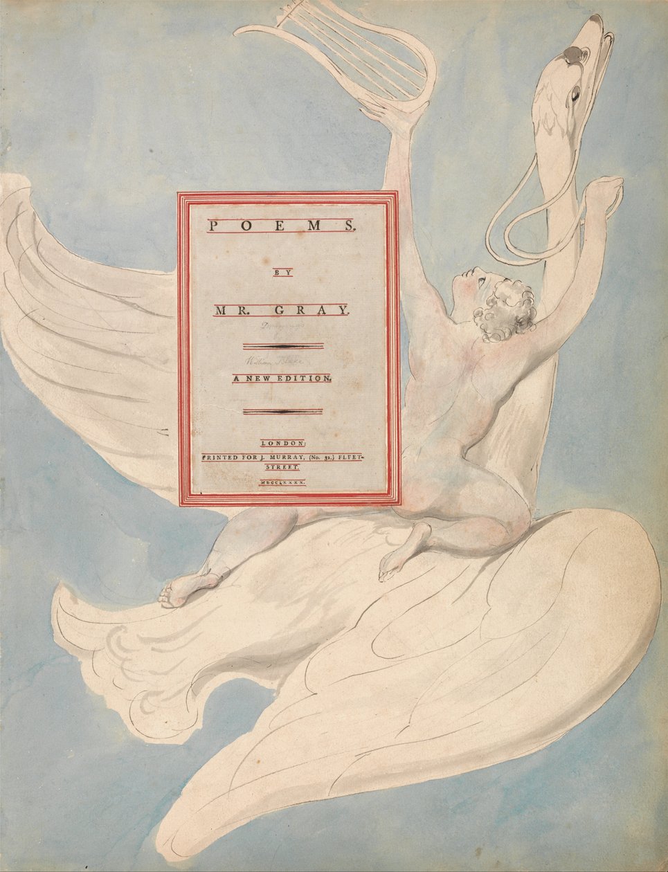 Básně Thomase Graye, Design 1, The Pindaric Genius Receiving His Lyre od William Blake