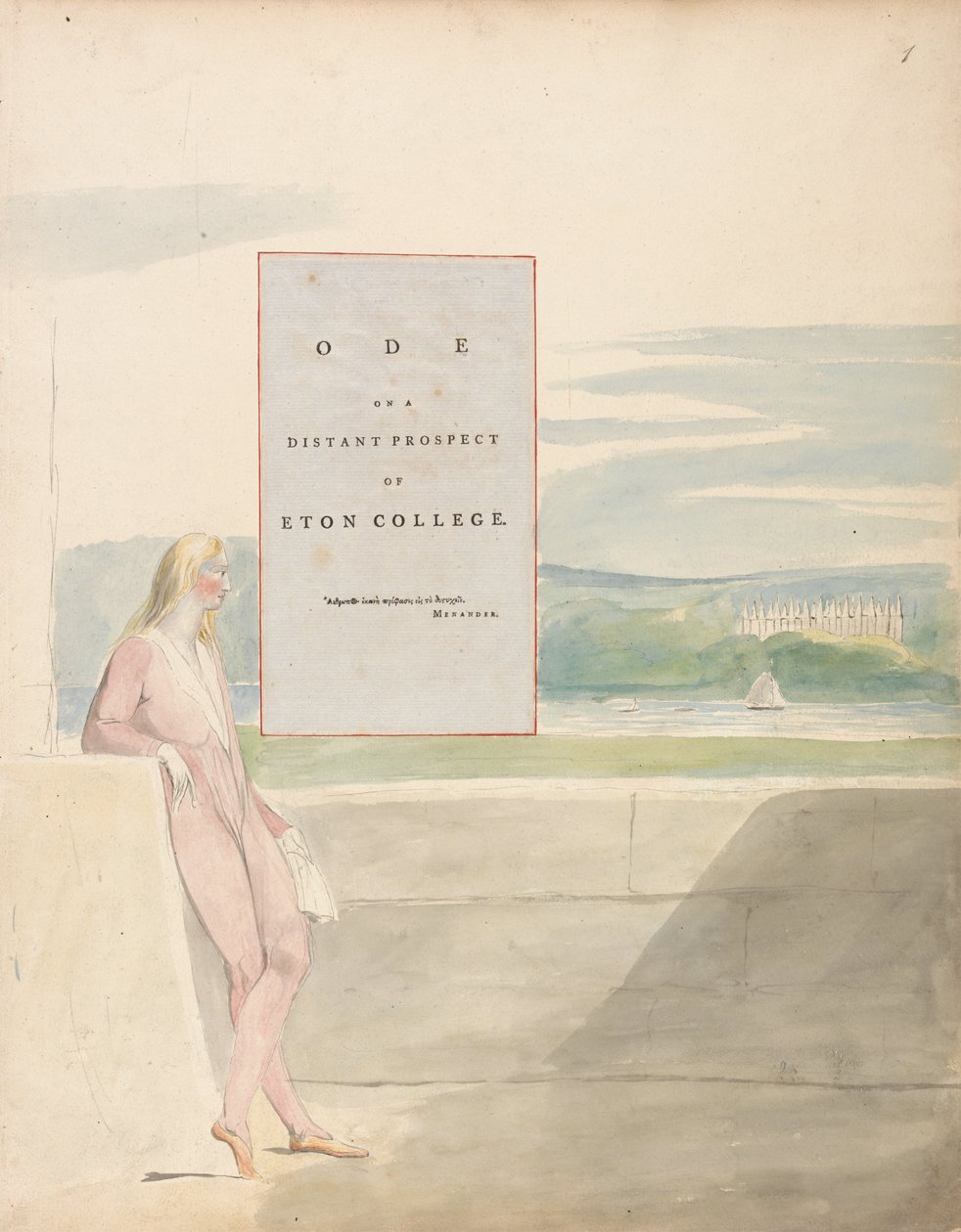 Básně Thomase Graye, Design 13, Óda na vzdálenou vyhlídku na Eton College. od William Blake