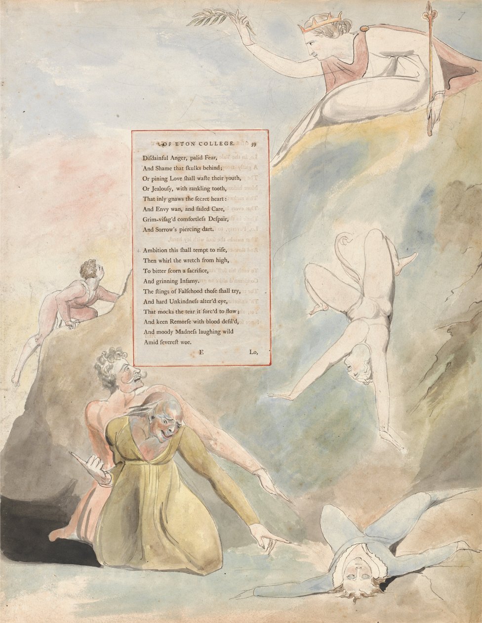 Básně Thomase Graye, Design 19, Óda na vzdálenou perspektivu Eton College. od William Blake