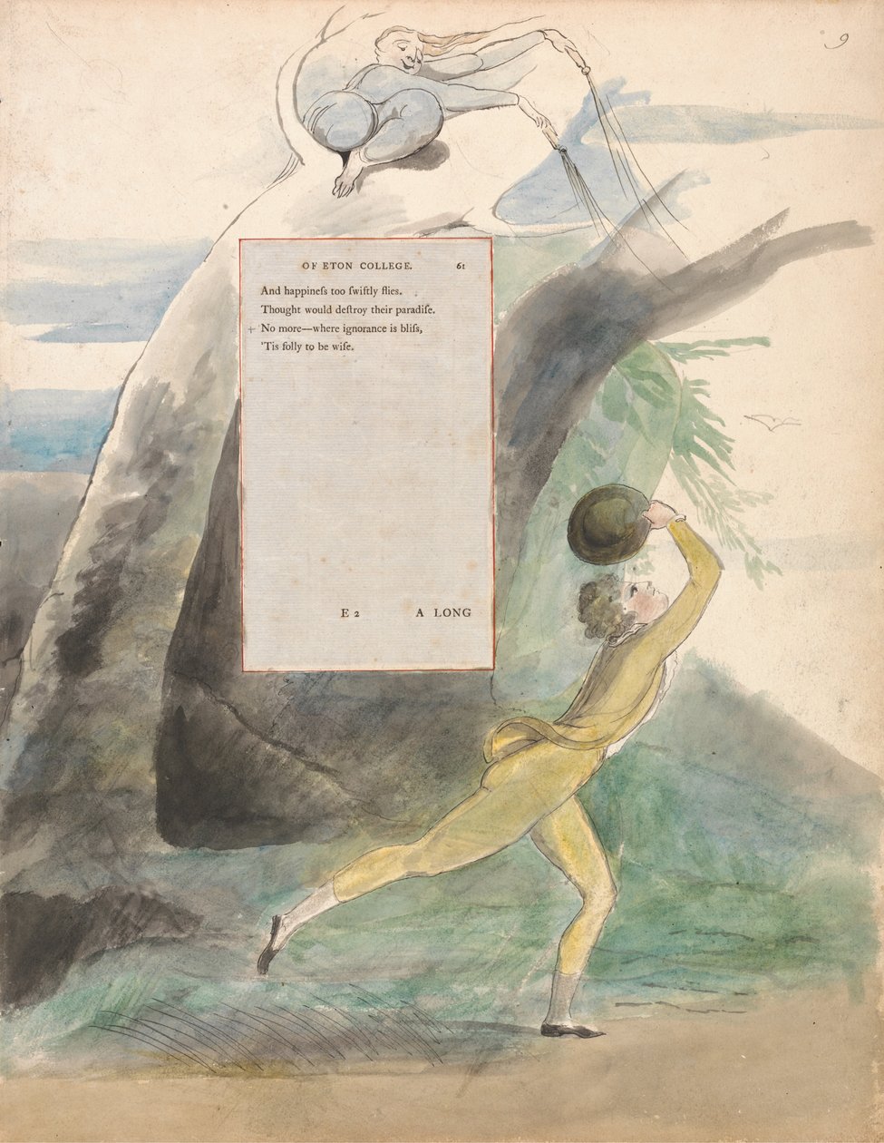 Básně Thomase Graye, Design 21, Óda na vzdálenou perspektivu Eton College. od William Blake