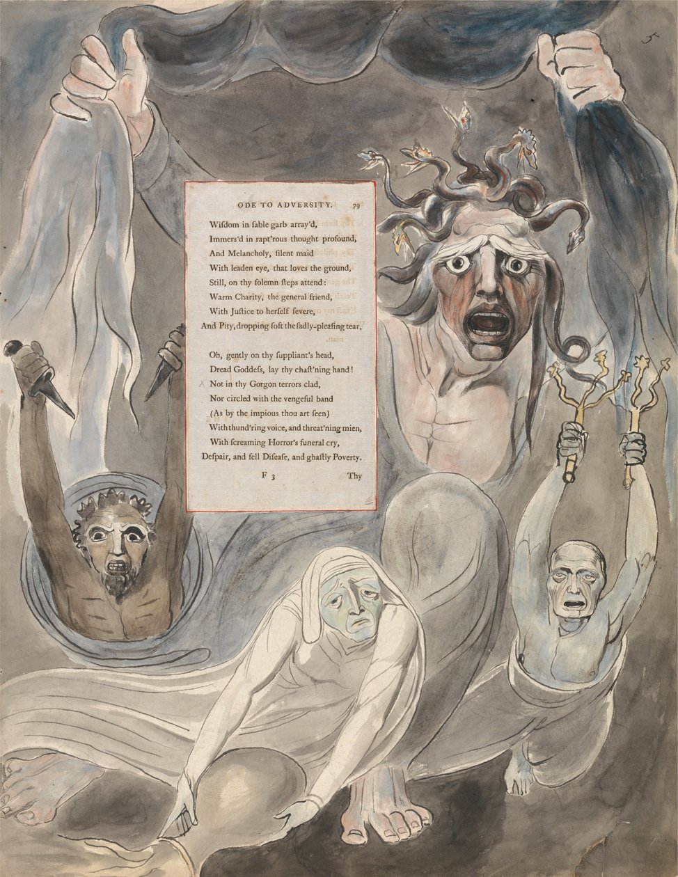 Básně Thomase Graye, Design 39, Óda na protivenství. od William Blake
