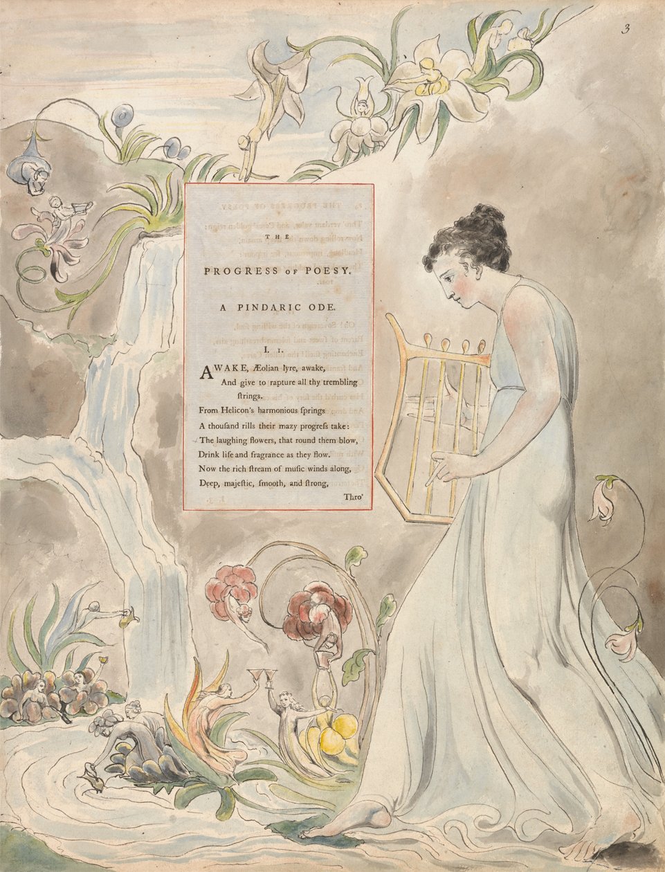 Básně Thomase Graye, Design 43, The Progress of Poesy. od William Blake