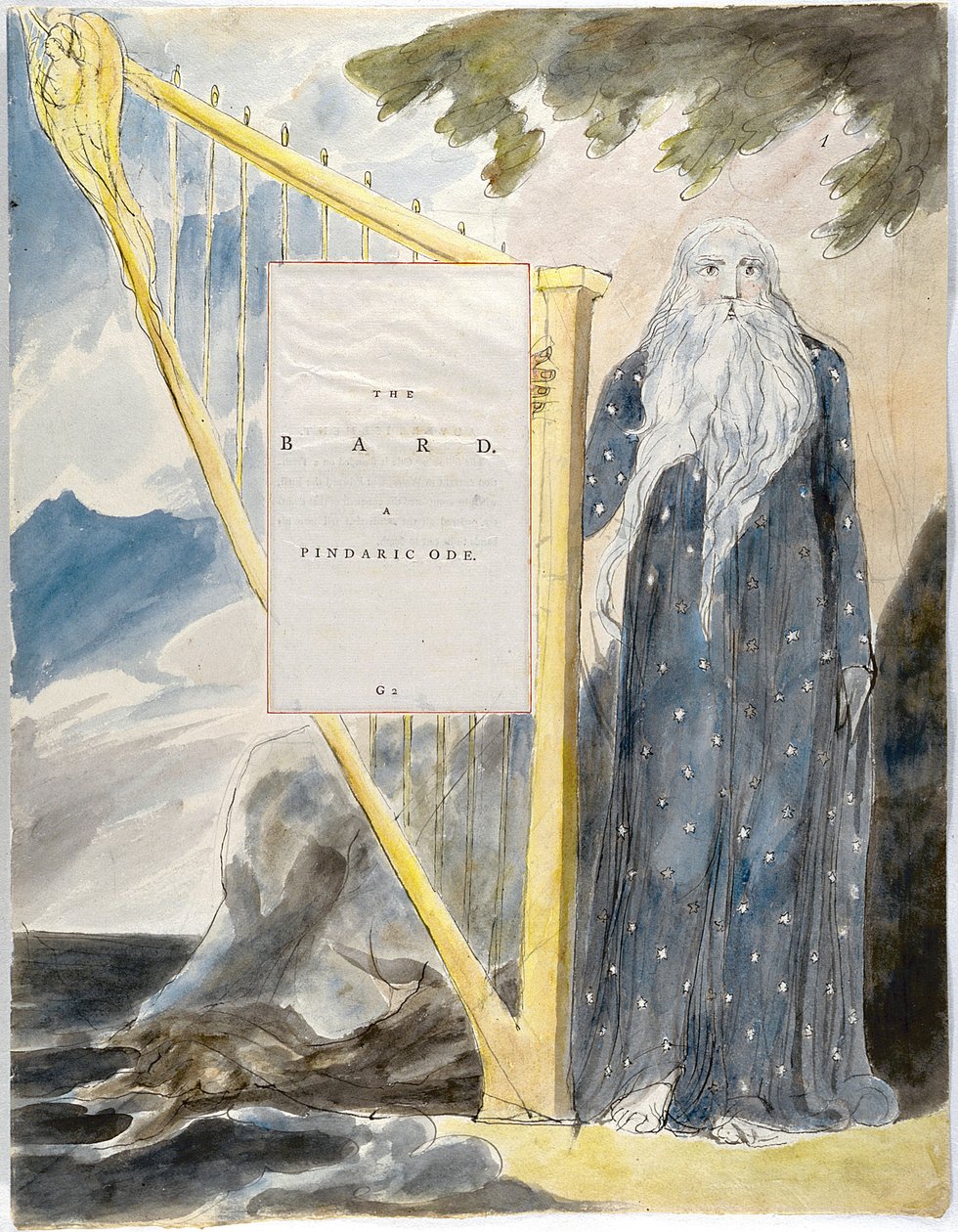 Básně Thomase Graye, Design 53 The Bard 01 od William Blake