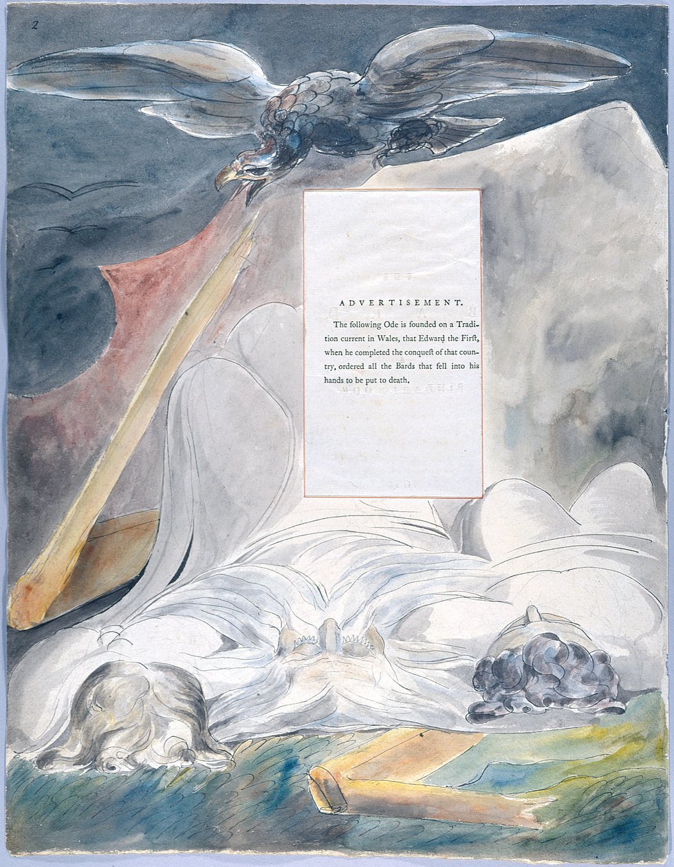 Básně Thomase Graye, Design 54 The Bard 02 od William Blake