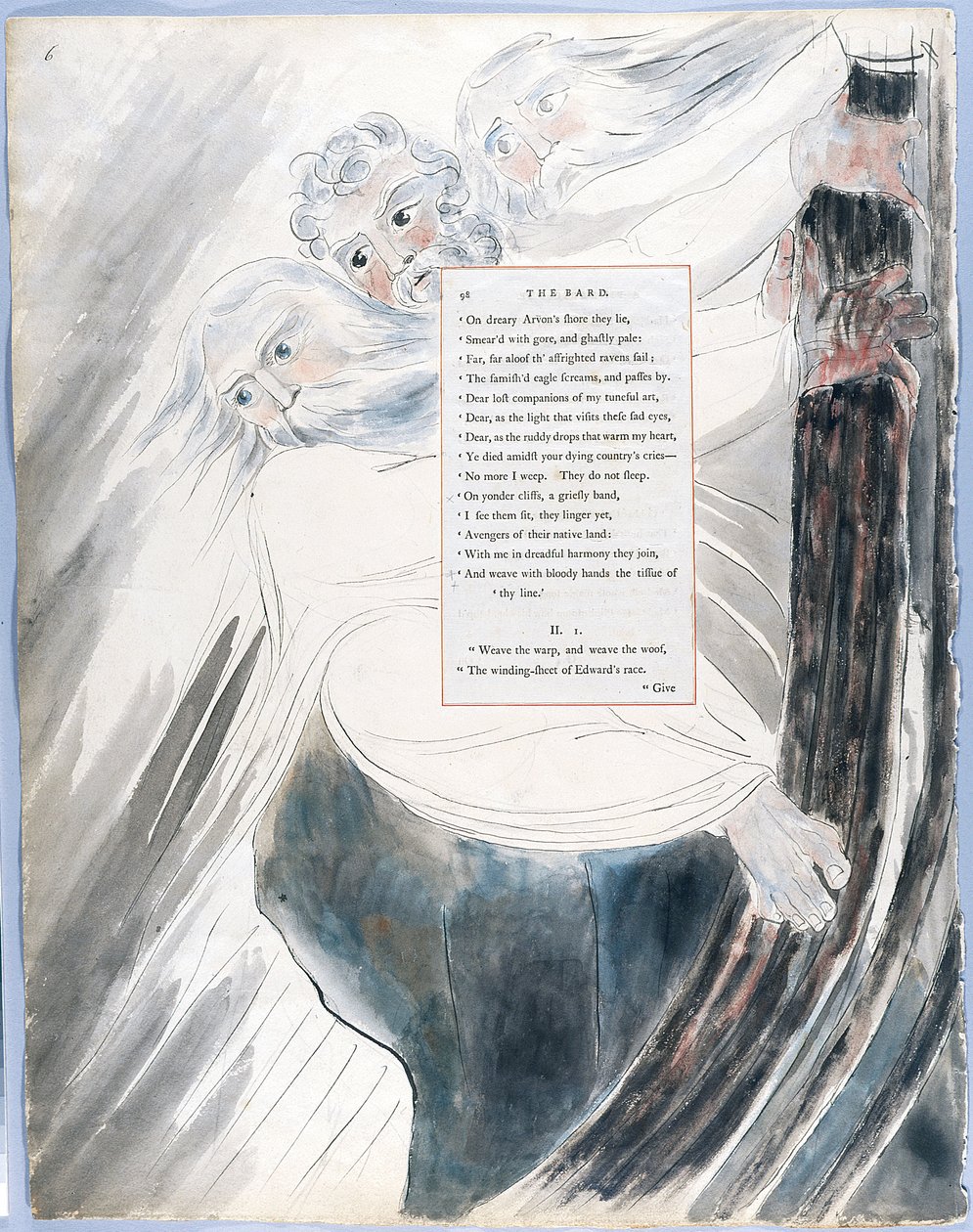Básně Thomase Graye, Design 58 The Bard 06 od William Blake