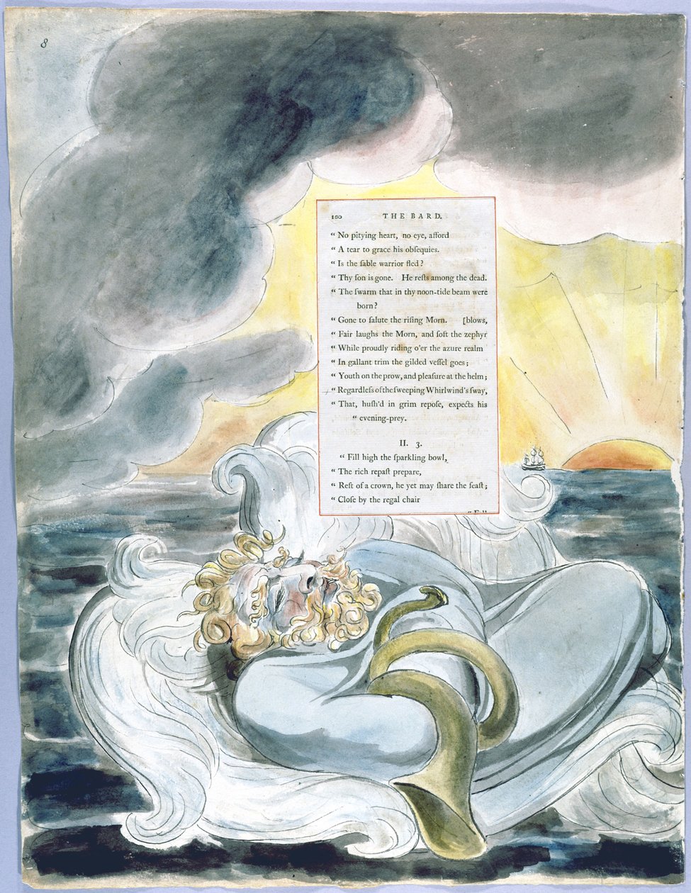 Básně Thomase Graye, Design 60 The Bard 08 od William Blake