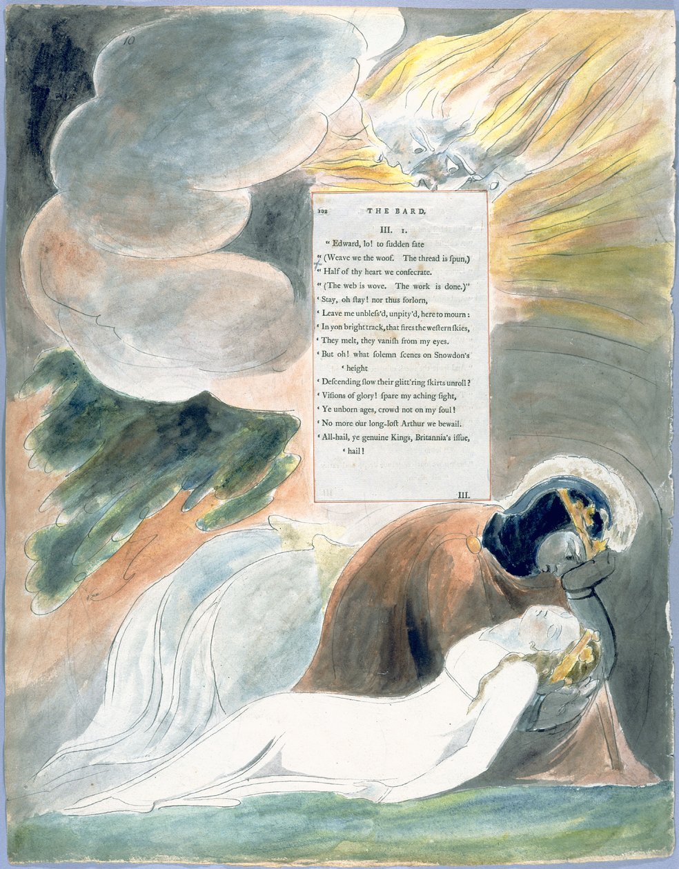 Básně Thomase Graye, Design 62 The Bard 10 od William Blake