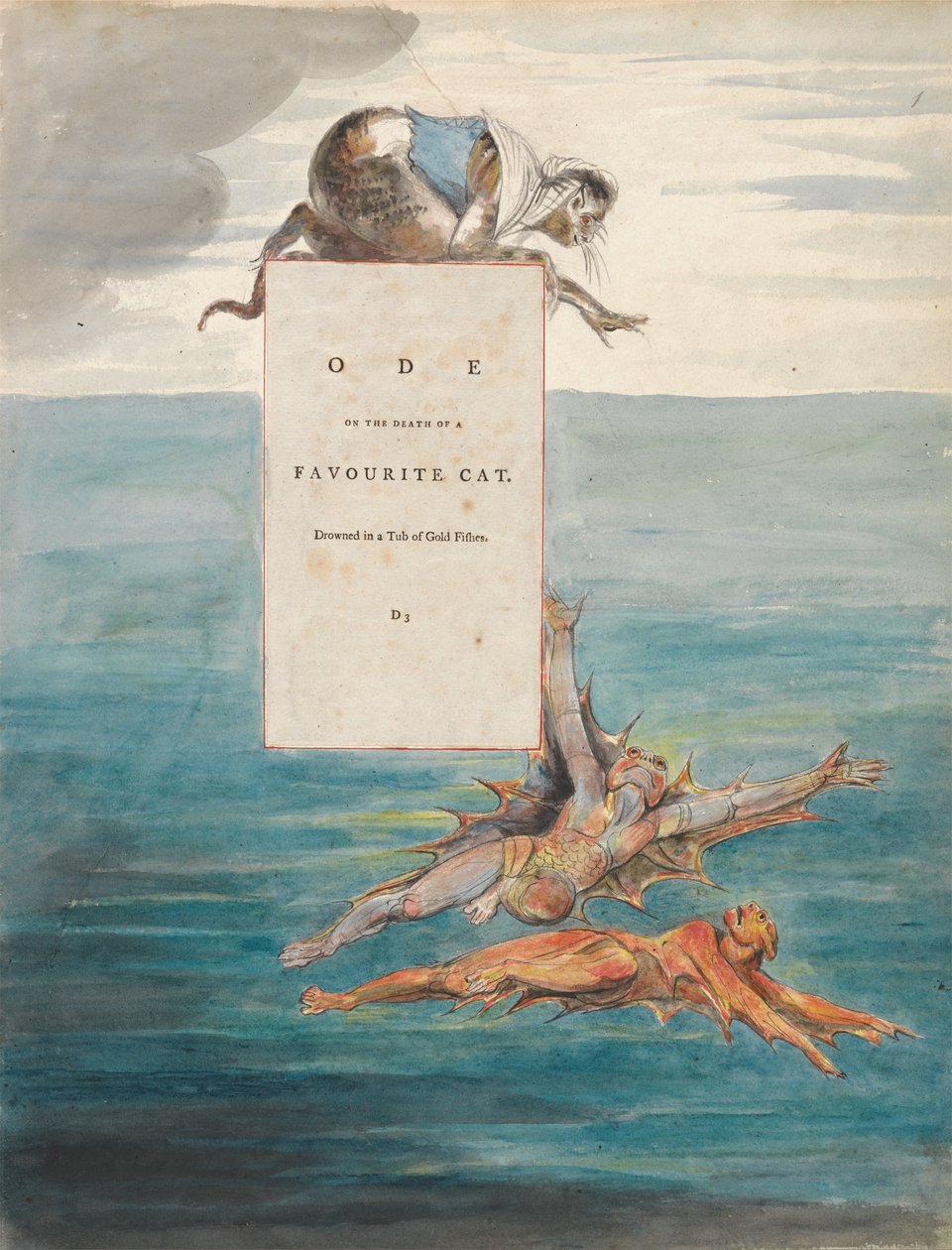 Básně Thomase Graye, Design 7, Óda na smrt oblíbené kočky. od William Blake
