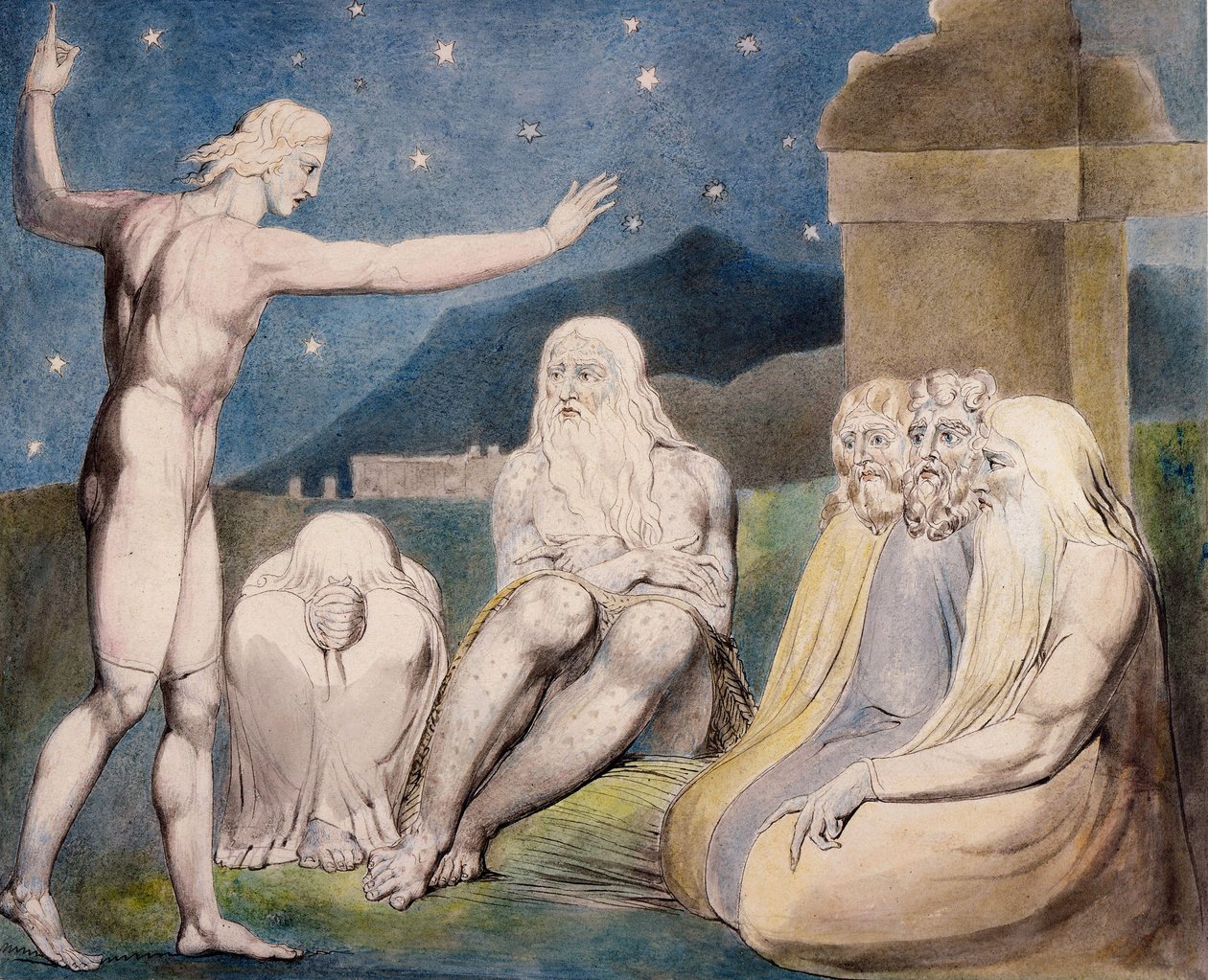 Elihuův hněv od William Blake