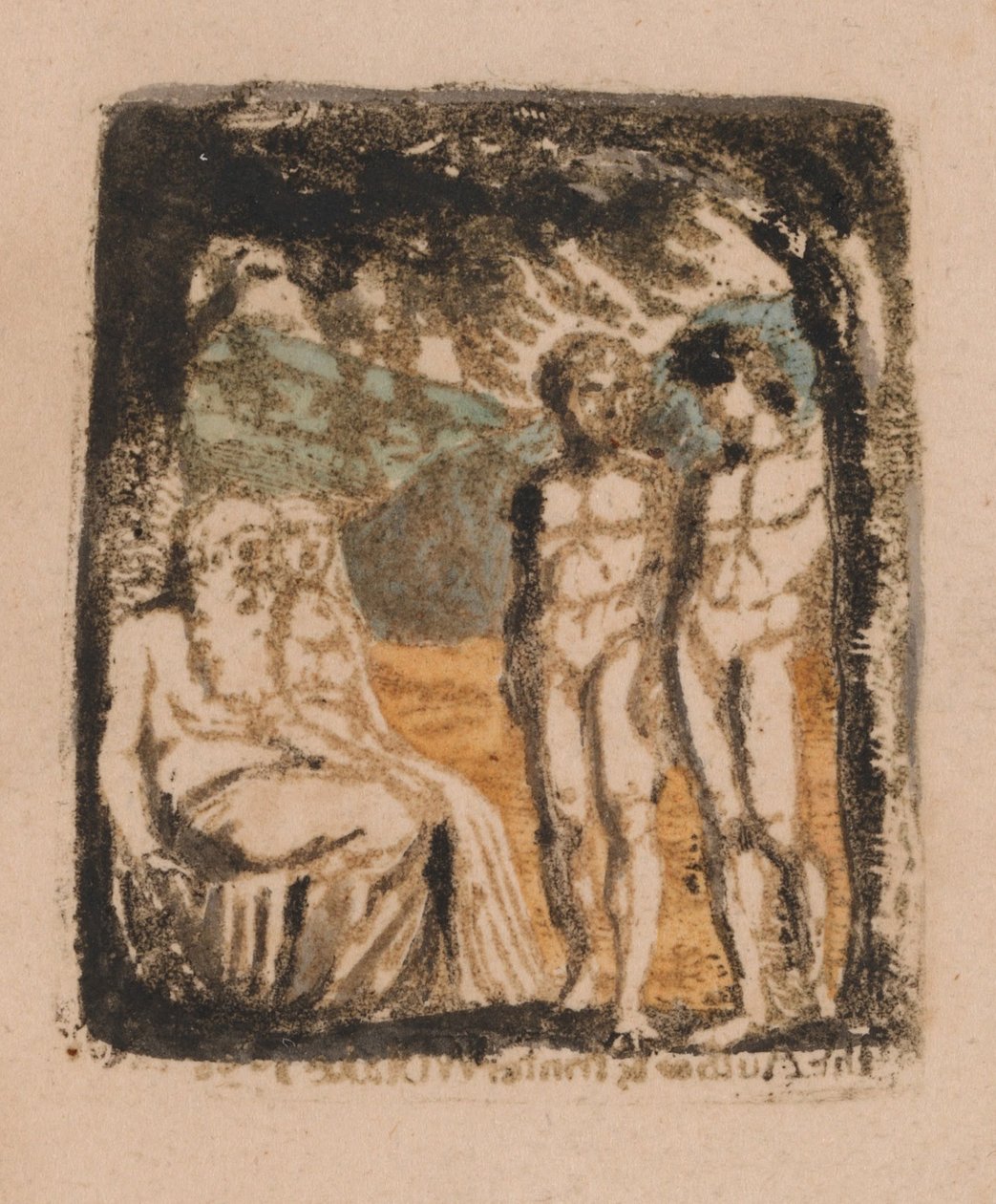 Neexistuje žádné přirozené náboženství, deska 1, Frontispiece (Bentley a1) od William Blake