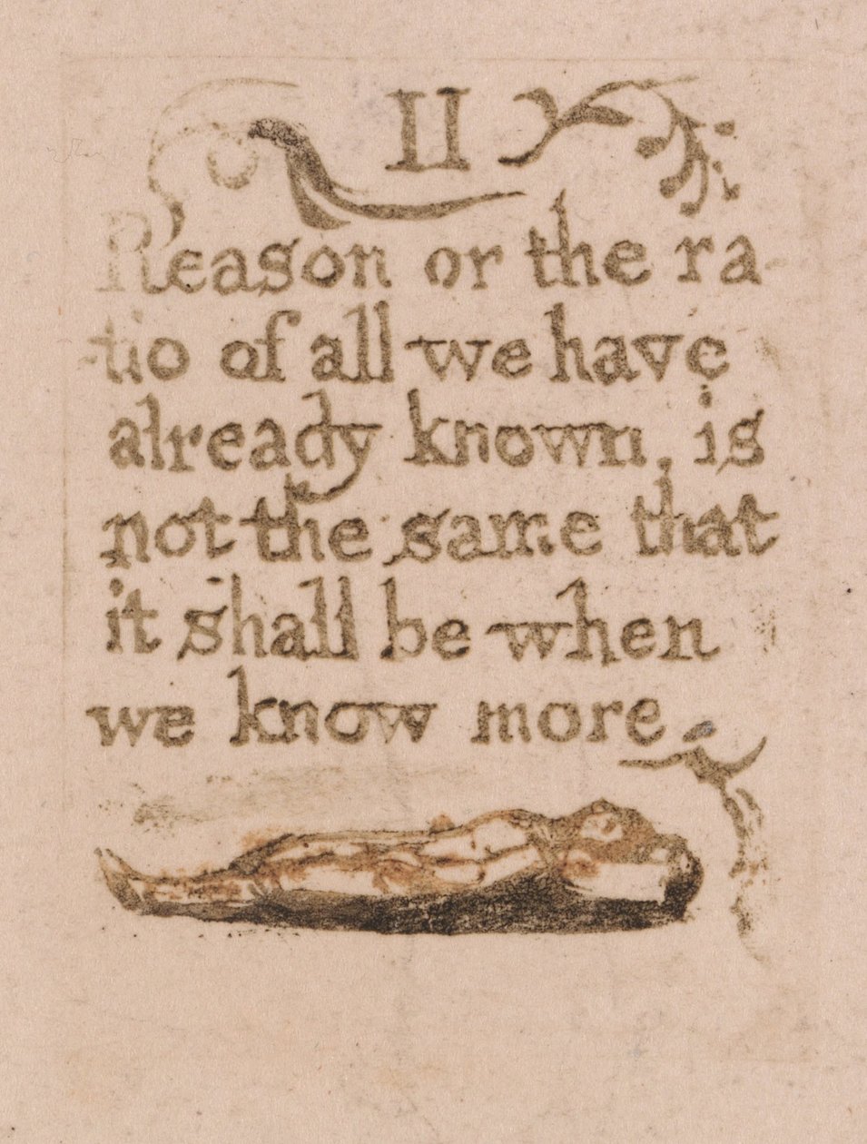 Neexistuje žádné přirozené náboženství, talíř 11, důvod II ani poměr. . . . (Bentley b4) od William Blake