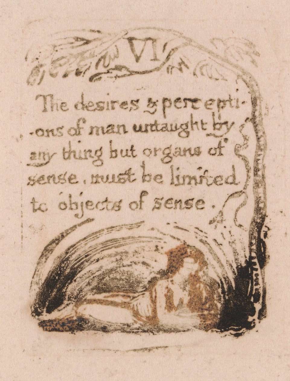 Neexistuje žádné přirozené náboženství, talíř 8, VI Touhy a vnímání. . . . (Bentley a9) od William Blake