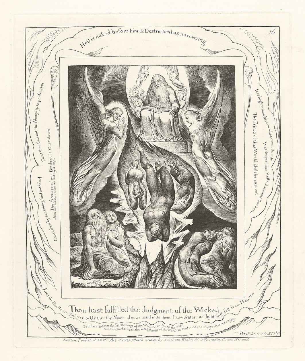 Splnil jsi Rozsudek bezbožných, 1825 od William Blake