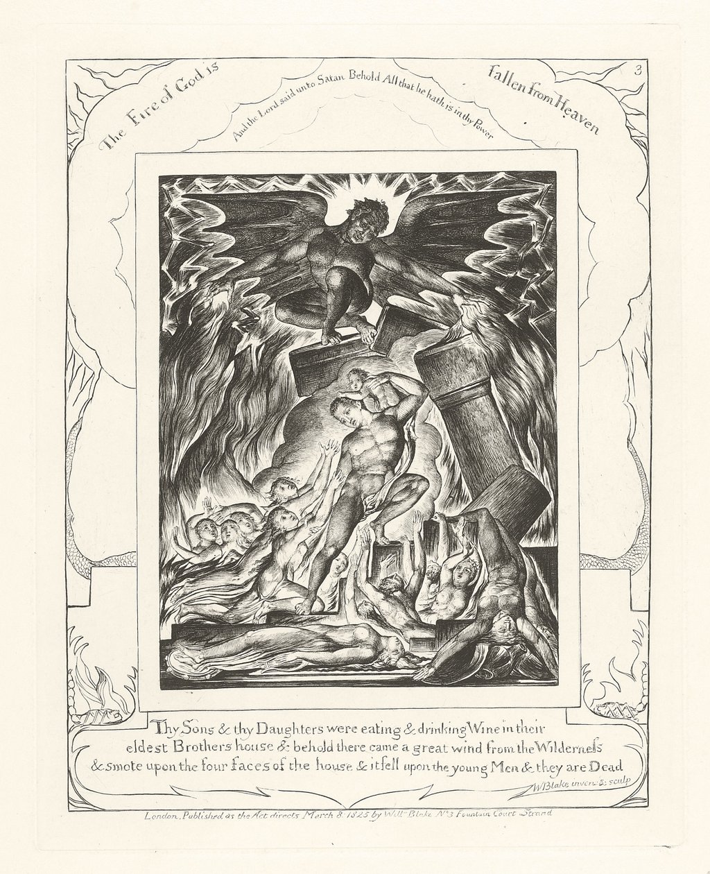 Tví synové a tvé dcery jedli a pili víno, 1825 od William Blake