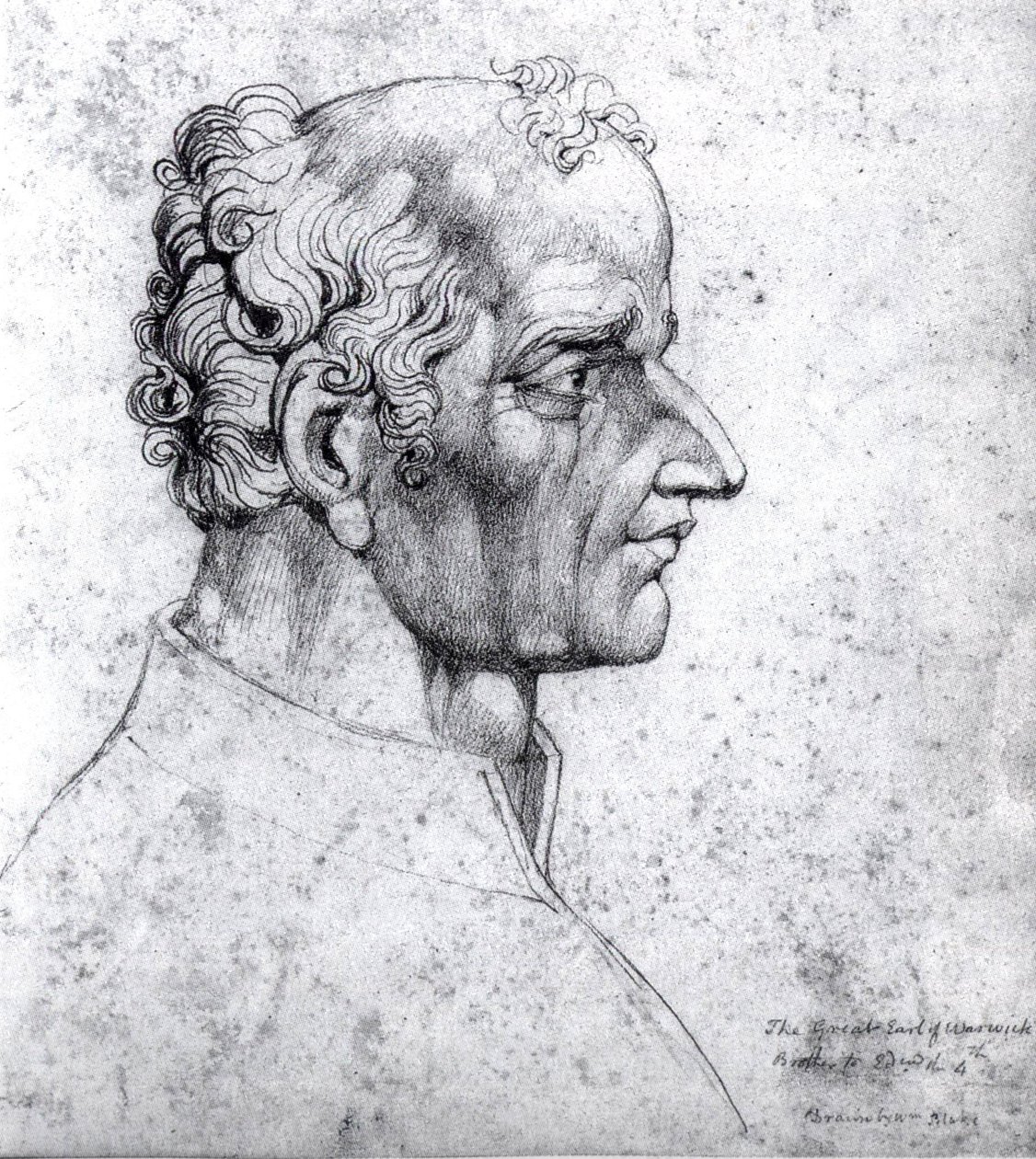Visionary Head of Great Earl of Warwick Richard Neville od William Blake