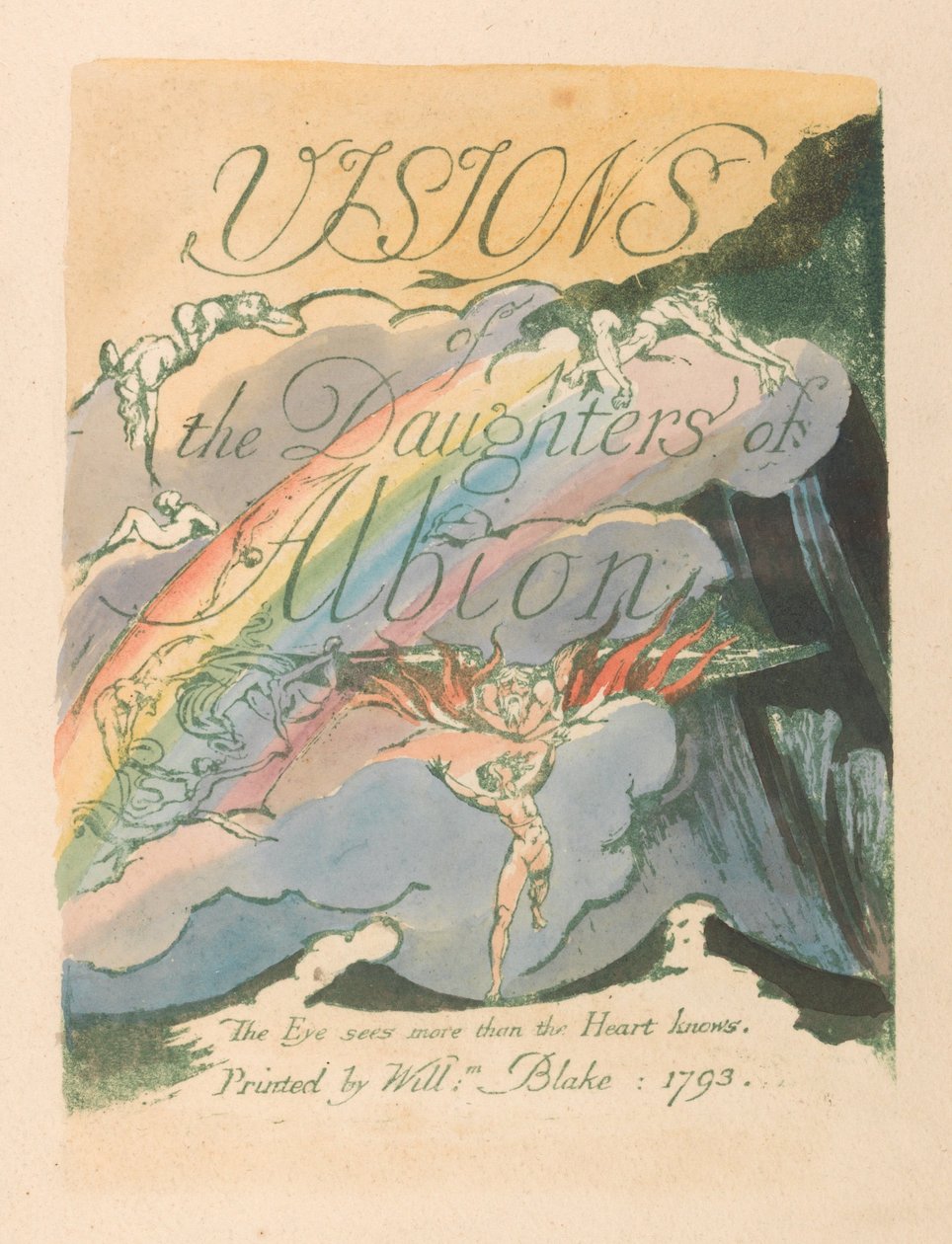 Visions of the Daughters of Albion, Plate 2, Title Page od William Blake