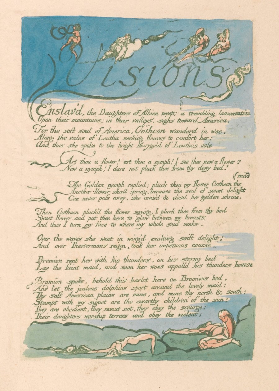 Vize dcer Albionu, talíř 4, Vize od William Blake