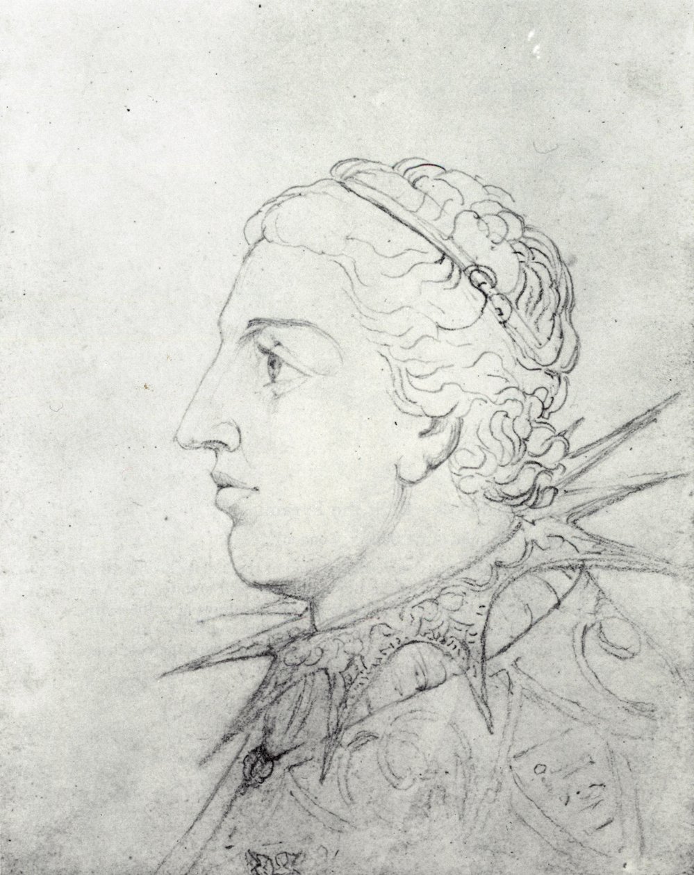 William Blake, vizionářský vedoucí Edwarda VI s ostnatým límcem od William Blake