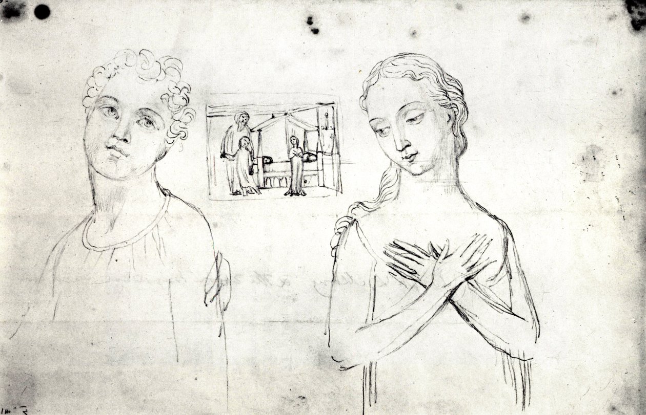 William Blake, vizionářští vedoucí Joseph & Mary od William Blake